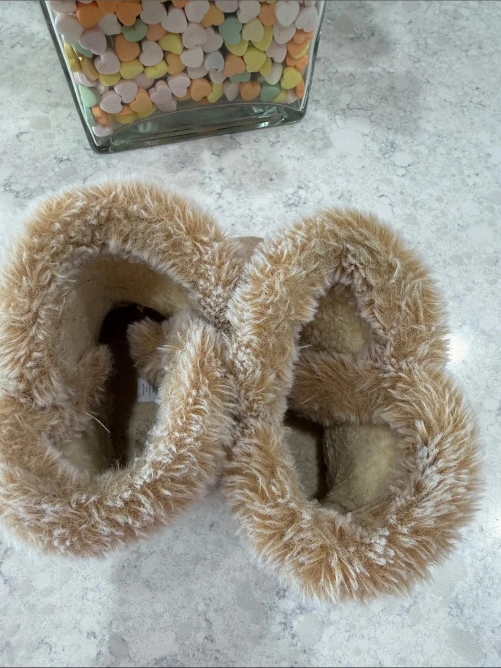 Kids Faux Fur Lined Ankle Boots - Tan